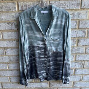 Young Fabulous & Broke Long Sleeve Botton Front Tie Dye Shirt  Women's Size M.